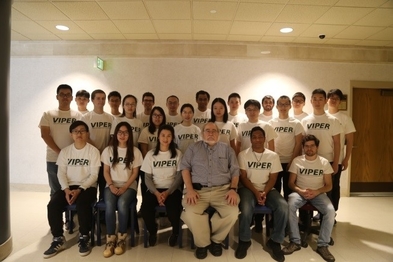 János, pictured in the second row, second from left, with his VIPER team